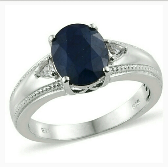SAPPHIRE & TOPAZ RING - Picture 3 of 8